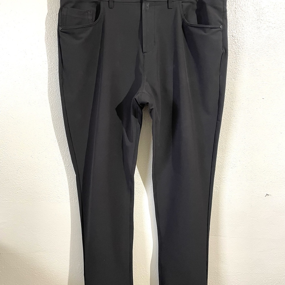 Commuter Performance Tech Pants 38x32 Stretch Hidden Zip Pocket Public Rec Black